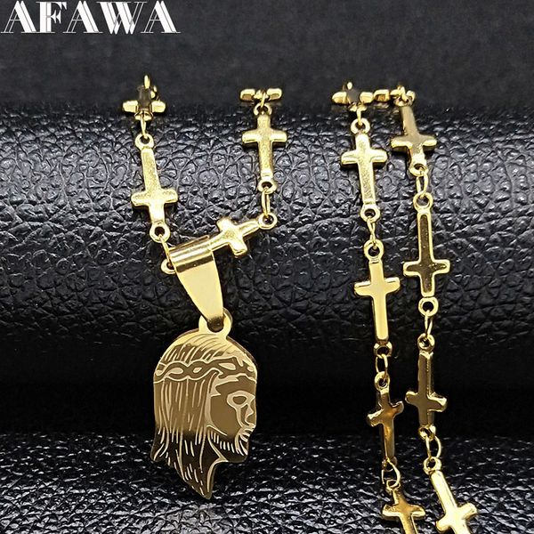 2019 fashion small jesus stainless steel neckless for women gold color statement necklace jewelry colgante mujer n19882, Silver
2019 fashion small jesus stainless steel neckless for women gold color statement necklace jewelry colgante mujer n19882, Silver