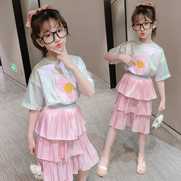 2020 girls clothing sets t-shirt +skirts two pieces 12 years old teens flowers, White
2020 girls clothing sets t-shirt +skirts two pieces 12 years old teens flowers, White