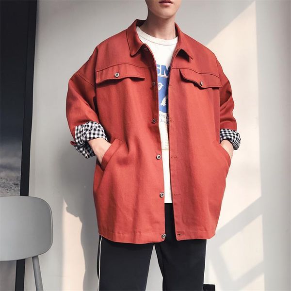 2018 outerwear men's fashion trend windbreaker plaid sleeves clothes loose casual solid color bomber jackets coat m-2xl, Black;brown
2018 outerwear men's fashion trend windbreaker plaid sleeves clothes loose casual solid color bomber jackets coat m-2xl, Black;brown