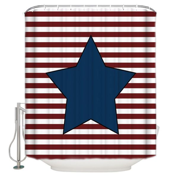 red stripe background geometric five-pointed star polyester fabric shower curtain
red stripe background geometric five-pointed star polyester fabric shower curtain