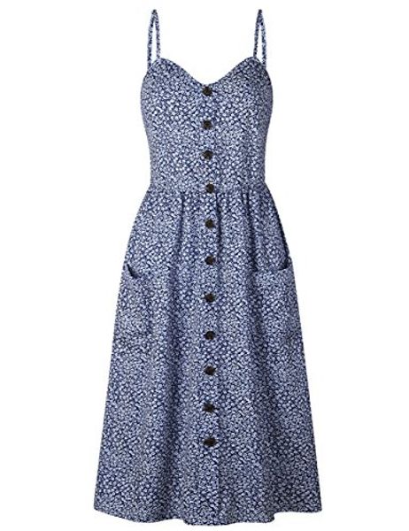 babakud women's dresses summer floral spaghetti strap button down midi dress with pocket, Black;gray
babakud women's dresses summer floral spaghetti strap button down midi dress with pocket, Black;gray