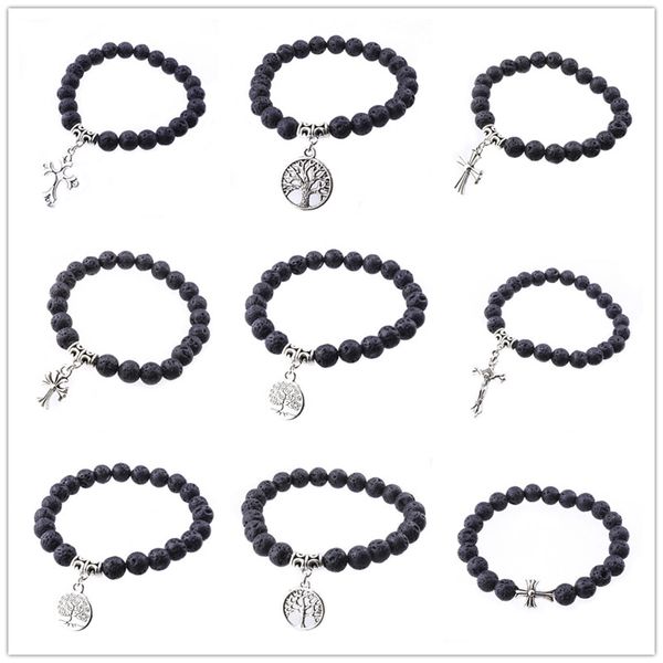 8mm lava stone bead cross tree of life bracelet diy volcano essential oil diffuser bracelet for women men jewelry, Golden;silver
8mm lava stone bead cross tree of life bracelet diy volcano essential oil diffuser bracelet for women men jewelry, Golden;silver