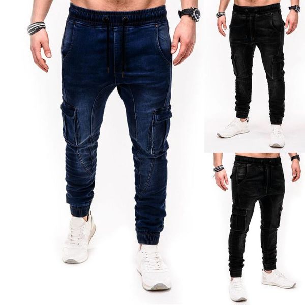 men's jeans fashion mens with side pockets casual elastic waist denim straight ripped trousers homme taille elastique#y2, Blue
men's jeans fashion mens with side pockets casual elastic waist denim straight ripped trousers homme taille elastique#y2, Blue
