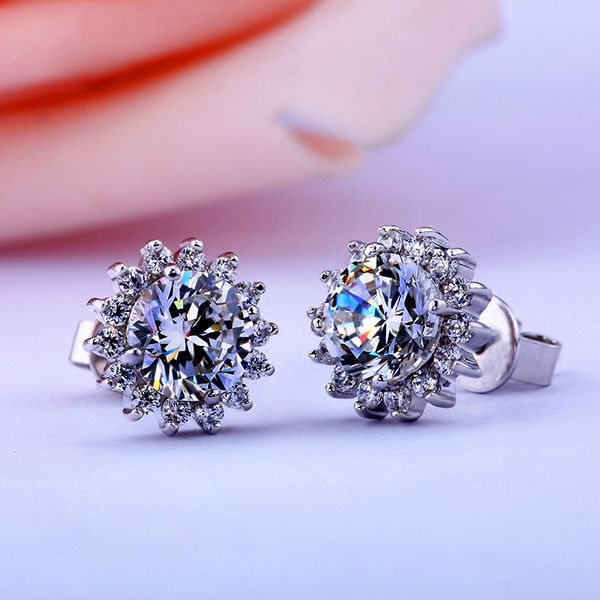 female white round stud earrings fashion 925 silver wedding jewelry double crystal zircon earrings for women, Golden;silver
female white round stud earrings fashion 925 silver wedding jewelry double crystal zircon earrings for women, Golden;silver