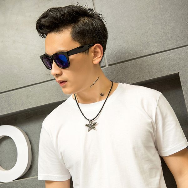 hiphop accessories european and american jewelry pentagon alloy necklace braided rope mens leather necklace a hair substitute, Silver
hiphop accessories european and american jewelry pentagon alloy necklace braided rope mens leather necklace a hair substitute, Silver