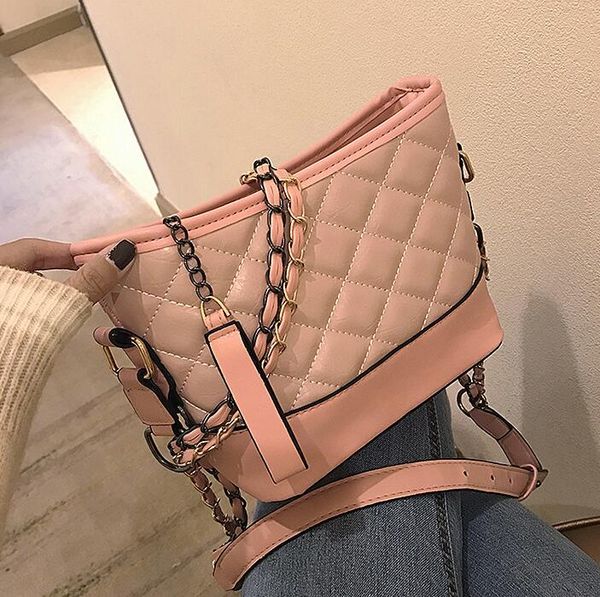 2020 bucket bag crossbody shoulder bags women fashion check handbag ladies gift bag