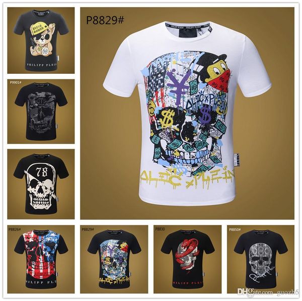 2019 wholesale mix 22 models 3d skull t shirts men fashion brand mens casual 3d printed t shirt cotton men clothes tshirt plus size, White;black 
2019 wholesale mix 22 models 3d skull t shirts men fashion brand mens casual 3d printed t shirt cotton men clothes tshirt plus size, White;black