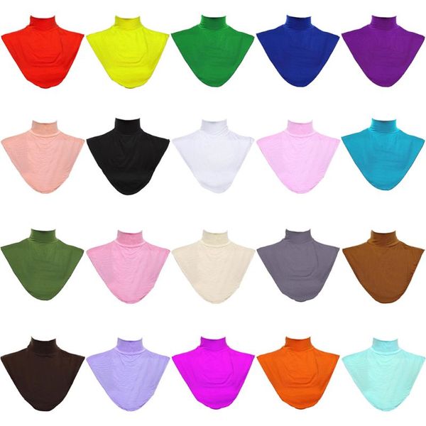 womens muslim modal fake false collar islamic hijab extensions turtleneck high neck cover warmer bright solid color half top, Blue;purple
womens muslim modal fake false collar islamic hijab extensions turtleneck high neck cover warmer bright solid color half top, Blue;purple