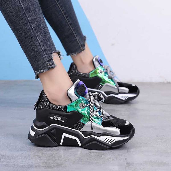 women fashion sneakers platform thick sole ladies casual shoes dad shoes lace-up sneakers walking for spring and summer, Black
women fashion sneakers platform thick sole ladies casual shoes dad shoes lace-up sneakers walking for spring and summer, Black