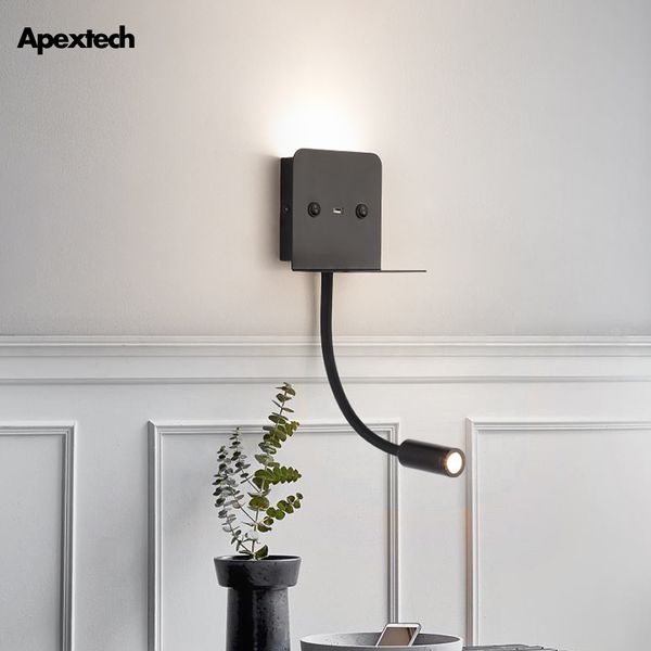 modern led wall lamp usb phone charger bedside reading light with shelf for bedroom l guestroom wall mounted night lights
modern led wall lamp usb phone charger bedside reading light with shelf for bedroom l guestroom wall mounted night lights