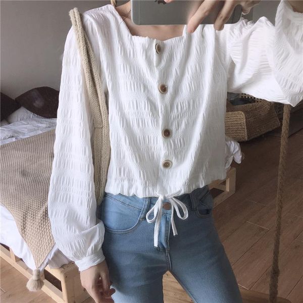 white blouse shirts women chic korean style lovely sweet long sleeve female spring summer clothing
white blouse shirts women chic korean style lovely sweet long sleeve female spring summer clothing