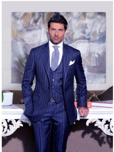 blue stripe groom tuxedos notch lapel groomsmen mens wedding dress man jacket blazer prom dinner 3 piece suit(jacket+pants+vest+tie) 1271, Black;gray
blue stripe groom tuxedos notch lapel groomsmen mens wedding dress man jacket blazer prom dinner 3 piece suit(jacket+pants+vest+tie) 1271, Black;gray
