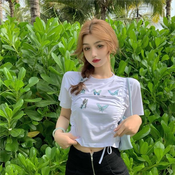 kaka ~ short t-shirt women's 2020 loose t-shirt butterfly butterfly drawstring short sleeve top, White
kaka ~ short t-shirt women's 2020 loose t-shirt butterfly butterfly drawstring short sleeve top, White