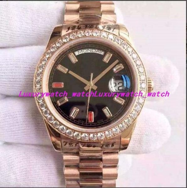 2019 luxury wristwatch 41mm automatic black dial rose gold stainless steel bracelet diamond bezel 218235 men wristwatch, Slivery;brown
2019 luxury wristwatch 41mm automatic black dial rose gold stainless steel bracelet diamond bezel 218235 men wristwatch, Slivery;brown