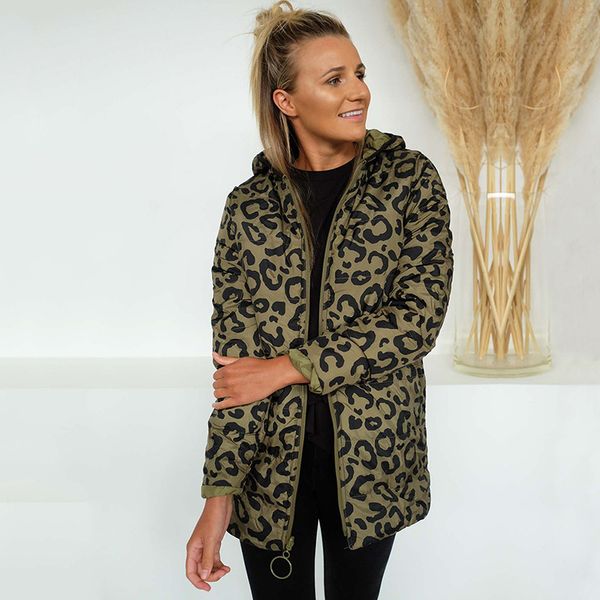new women both sides wearing jacket coat leopard polka dot pattern printed hooded long sleeve casual warm autumn winter outwear, Tan;black
new women both sides wearing jacket coat leopard polka dot pattern printed hooded long sleeve casual warm autumn winter outwear, Tan;black