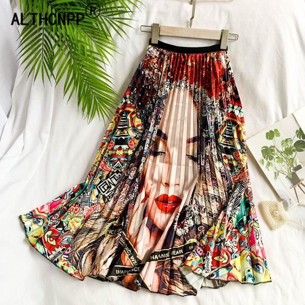 faldas mujer moda 2019 women skirt european american cartoon portrait pattern elastic waist pleated skirt plissee jupe femme, Black
faldas mujer moda 2019 women skirt european american cartoon portrait pattern elastic waist pleated skirt plissee jupe femme, Black