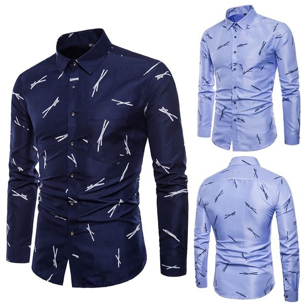 autumn korean style long sleeved slim printed shirts business casual men shirt masculine streetwear, White;black
autumn korean style long sleeved slim printed shirts business casual men shirt masculine streetwear, White;black
