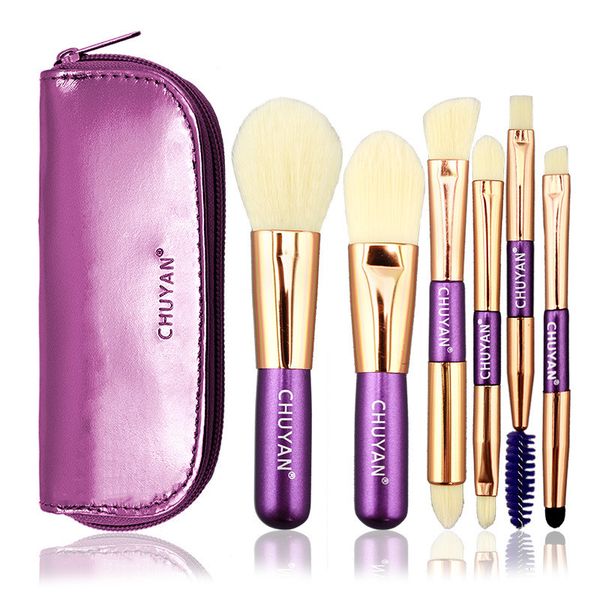 6pcs makeup brushes set with cosmetic bag professional mini travel foundation eyeshadow lip eyelashes wood handle make up brush tool
6pcs makeup brushes set with cosmetic bag professional mini travel foundation eyeshadow lip eyelashes wood handle make up brush tool