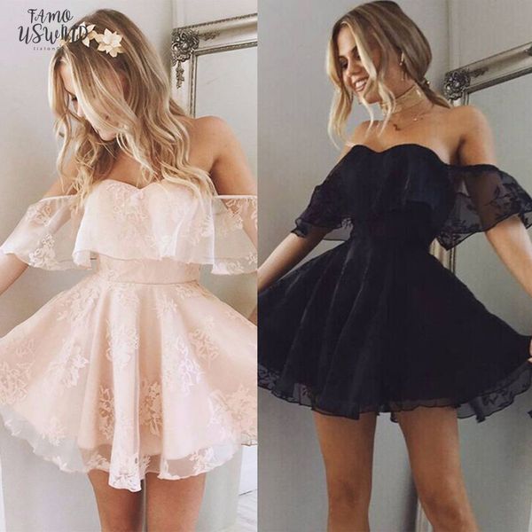 fashion women lace short mini ball gown dress prom evening party bridesmaid wedding beautiful women strapless dress, Black;gray 
fashion women lace short mini ball gown dress prom evening party bridesmaid wedding beautiful women strapless dress, Black;gray