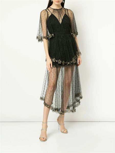 summer women's lace +mesh party dresses office lady fashion crew neck velvet slim maxi dress, Black;gray
summer women's lace +mesh party dresses office lady fashion crew neck velvet slim maxi dress, Black;gray