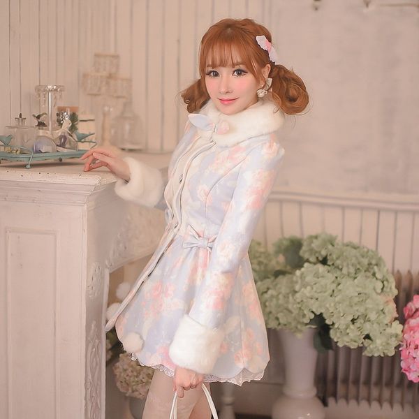 keqi candy rain princess sweet lolita coat winter new falbala cherry blossoms wool coat detachable scarf collar c16cd5006, Black
keqi candy rain princess sweet lolita coat winter new falbala cherry blossoms wool coat detachable scarf collar c16cd5006, Black