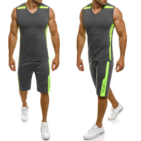 men's casual slim sleeveless tank t-shirt shorts pants suit blouse canotta bodybuilding suit of male shorts and t shirt, Gray
men's casual slim sleeveless tank t-shirt shorts pants suit blouse canotta bodybuilding suit of male shorts and t shirt, Gray
