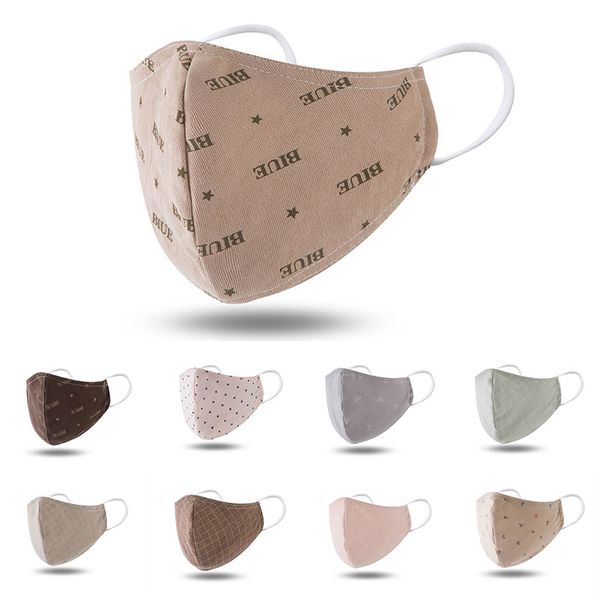 dhl маргаритка способ крышки 4 слоя складные моющееся дизайнерское лицо маски многоразовой пыль во рте бактерии сажевого защитного хлопок ма