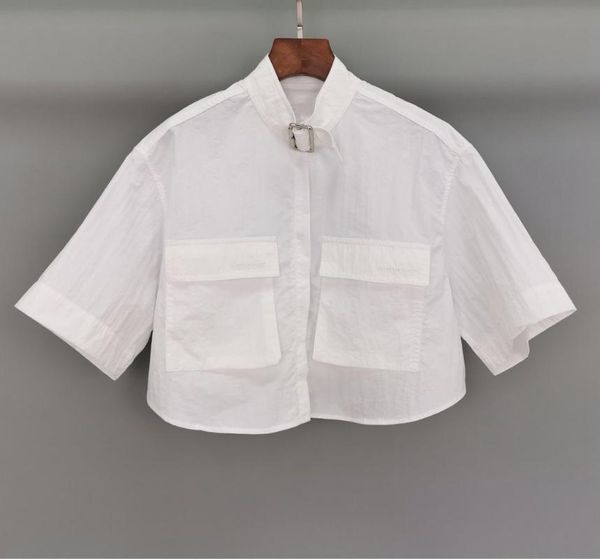 2019 новые дамы моды с коротким рукавом sexy повседневный аппаратная кнопка solid color short рубашка 0109, White
2019 новые дамы моды с коротким рукавом sexy повседневный аппаратная кнопка solid color short рубашка 0109, White