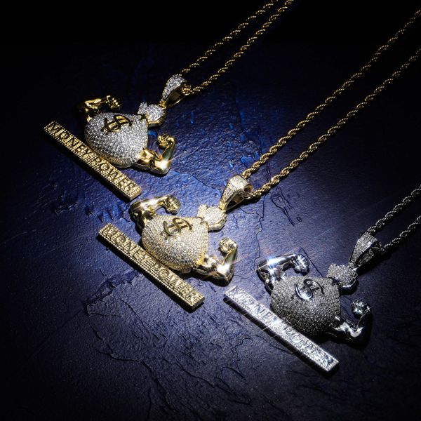 hip hop cubic zirconia paved bling iced out money power dollars pendants necklace for men rapper jewelry, Silver
hip hop cubic zirconia paved bling iced out money power dollars pendants necklace for men rapper jewelry, Silver