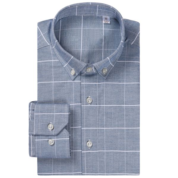 men's long sleeve plaid checked button down cotton casual shirts comfortable soft standard-fit dress shirt, White;black
men's long sleeve plaid checked button down cotton casual shirts comfortable soft standard-fit dress shirt, White;black