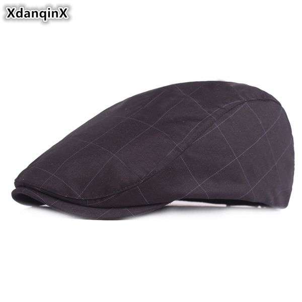 xdanqinx middle-aged cotton berets simple lattice tongue caps adjustable head circumference size men's sports hats snapback cap, Blue;gray
xdanqinx middle-aged cotton berets simple lattice tongue caps adjustable head circumference size men's sports hats snapback cap, Blue;gray