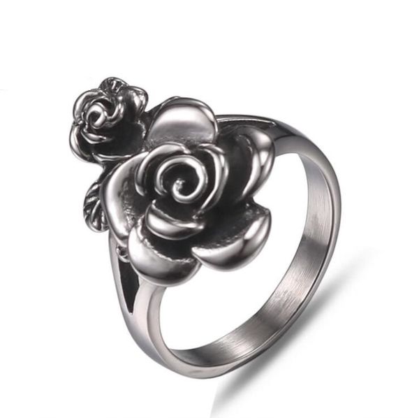 fashion women 316l stainless steel rose design ring classic antique black accent flower ring for lady titanium steel jewelry, Golden;silver
fashion women 316l stainless steel rose design ring classic antique black accent flower ring for lady titanium steel jewelry, Golden;silver
