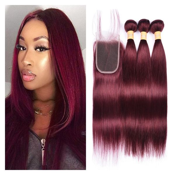 brazilian hair straight 3 bundles with lace closure red 99j human hair extension pure burgundy color silky straight virgin hair weft, Black;brown
brazilian hair straight 3 bundles with lace closure red 99j human hair extension pure burgundy color silky straight virgin hair weft, Black;brown