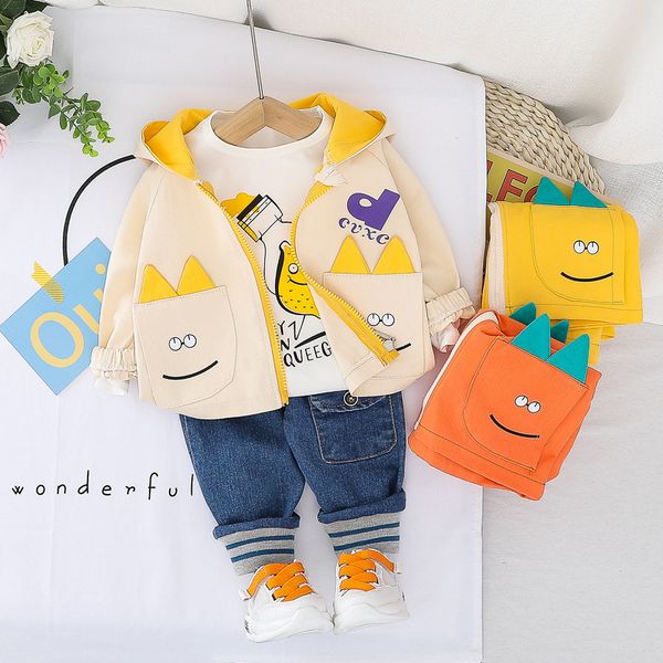 2020 spring детский костюм мультфильм pattern пальто с длинными рукавами футболки джинсы из трех частей set, White
2020 spring детский костюм мультфильм pattern пальто с длинными рукавами футболки джинсы из трех частей set, White