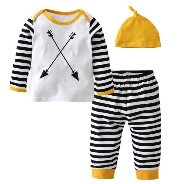 autumn baby boy clothes arrow pattern long sleeve stripe + pants+hat toddler 3pcs suit newborn infant baby clothing sets, White
autumn baby boy clothes arrow pattern long sleeve stripe + pants+hat toddler 3pcs suit newborn infant baby clothing sets, White