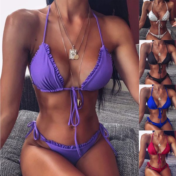 MarchWind Brand Sexy Ruffles Bikini Set Women Bandage Push Up Padded Thong Biquini Women Bathing Suit Halter Style Beach Swimming Wear
MarchWind Brand Sexy Ruffles Bikini Set Women Bandage Push Up Padded Thong Biquini Women Bathing Suit Halter Style Beach Swimming Wear