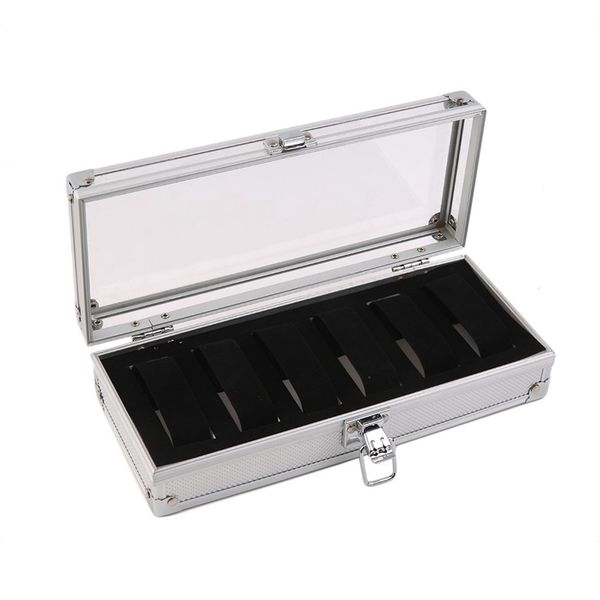 6 grid/slot watch box display aluminum jewelry box jewelry storage decorative case, Black;blue
6 grid/slot watch box display aluminum jewelry box jewelry storage decorative case, Black;blue