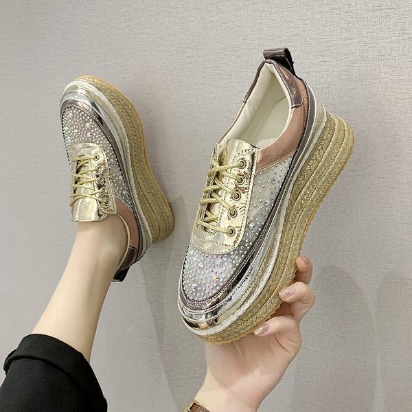 shoes woman 2020 platform female footwear designer luxury women flax casual sneaker crystal round toe new creepers, Black
shoes woman 2020 platform female footwear designer luxury women flax casual sneaker crystal round toe new creepers, Black