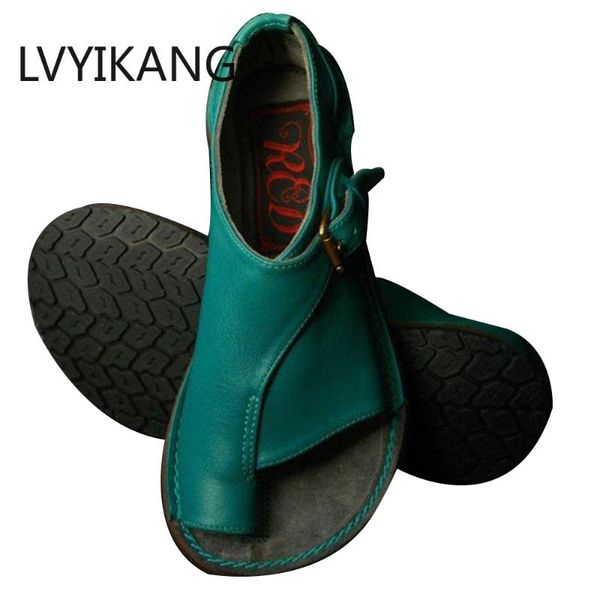 womens casual sandals leather vintage comfort retro buckle-strap flats new fashion slip on sandals suit for summer beach, Black
womens casual sandals leather vintage comfort retro buckle-strap flats new fashion slip on sandals suit for summer beach, Black