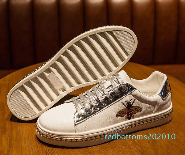 2020 new designer men fashion gold silver bee embroidery flats casual shoes loafers platform shoes man dress prom shoes tenis masculino 10r, Black
2020 new designer men fashion gold silver bee embroidery flats casual shoes loafers platform shoes man dress prom shoes tenis masculino 10r, Black