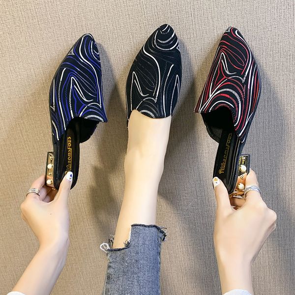 slippers fashion pointed women summer 2021 flat bottom sandals wear low heel half baotou pearl, Black
slippers fashion pointed women summer 2021 flat bottom sandals wear low heel half baotou pearl, Black