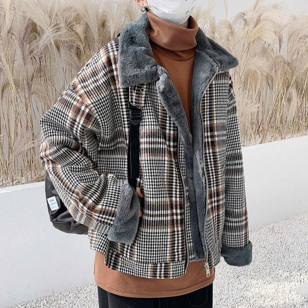 2018 winter men casual сыпучие сгущает lattice шерстяной камвольно короткий хлопок-проложенных одежды пальто отворота плед снег куртка утепл, Black
2018 winter men casual сыпучие сгущает lattice шерстяной камвольно короткий хлопок-проложенных одежды пальто отворота плед снег куртка утепл, Black