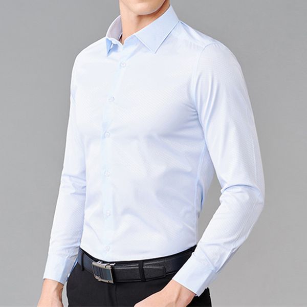 men's shirt classic solid color shirt wedding groom men's single breasted quality business casual, White;black
men's shirt classic solid color shirt wedding groom men's single breasted quality business casual, White;black