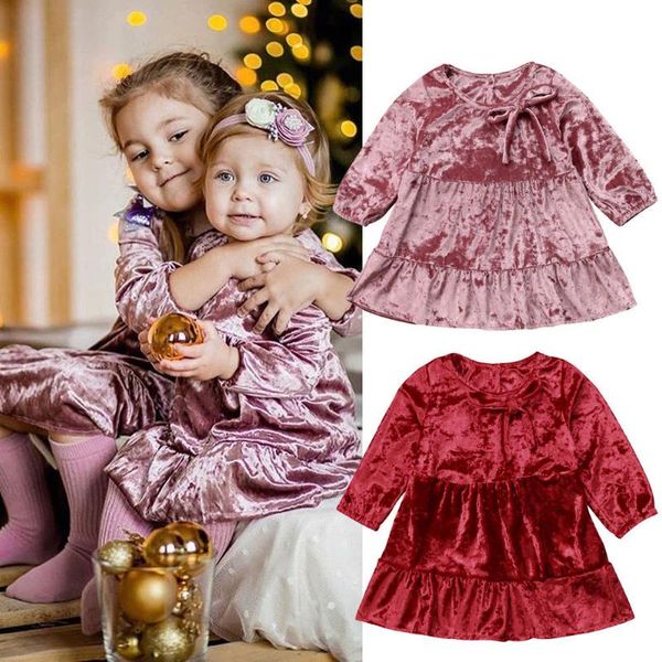 christmas party princess toddler baby girls dress long sleeve ruffles bow velvet solid knee-length a-line dress 1-5y, Red;yellow
christmas party princess toddler baby girls dress long sleeve ruffles bow velvet solid knee-length a-line dress 1-5y, Red;yellow