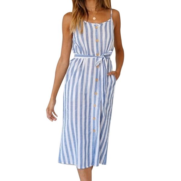 new fashion stripe dress spaghetti strap sleeveless knee length dresses women summer casual dress, Black;gray
new fashion stripe dress spaghetti strap sleeveless knee length dresses women summer casual dress, Black;gray