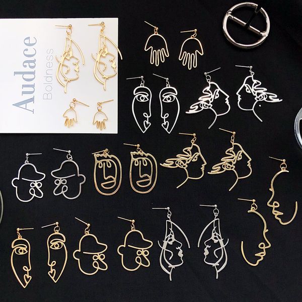punk human face drop earrings for women retro abstract hollow out statement hand metal fashion dangle earring jewelry, Silver
punk human face drop earrings for women retro abstract hollow out statement hand metal fashion dangle earring jewelry, Silver