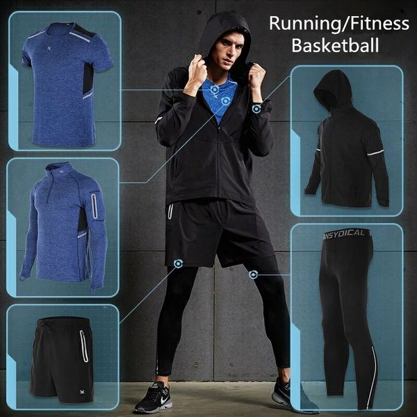 vansydical fitness sport suits men's running sportswear quick dry basketball training jogging gym set clothes xxxl 3/5pcs, Black;blue
vansydical fitness sport suits men's running sportswear quick dry basketball training jogging gym set clothes xxxl 3/5pcs, Black;blue