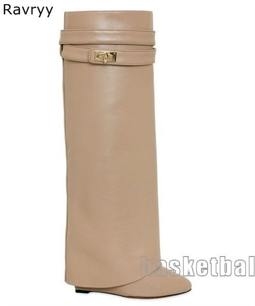 apricot leather wedges woman long boots autumn fashion metal ankle buckle decor pointed toe over-the-knee boot female booties, Black
apricot leather wedges woman long boots autumn fashion metal ankle buckle decor pointed toe over-the-knee boot female booties, Black