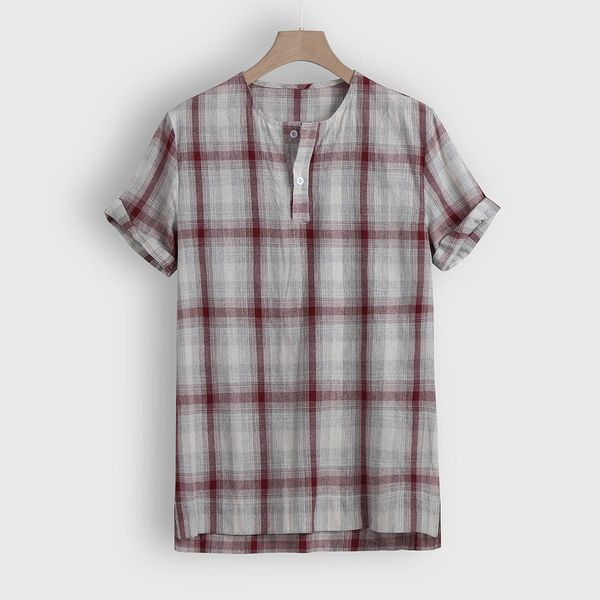 men plaid shirt fashion men's casual button hawaii plaid print daily beach short sleeve wild blouse, White;black
men plaid shirt fashion men's casual button hawaii plaid print daily beach short sleeve wild blouse, White;black