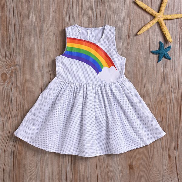 summer girl kids clothes girls sleeveless rainbow dot dresses princess casual skirt kids designer clothes girls jy519, Red;yellow
summer girl kids clothes girls sleeveless rainbow dot dresses princess casual skirt kids designer clothes girls jy519, Red;yellow